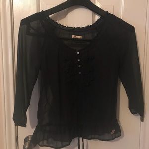 Hollister Navy Sheer Top